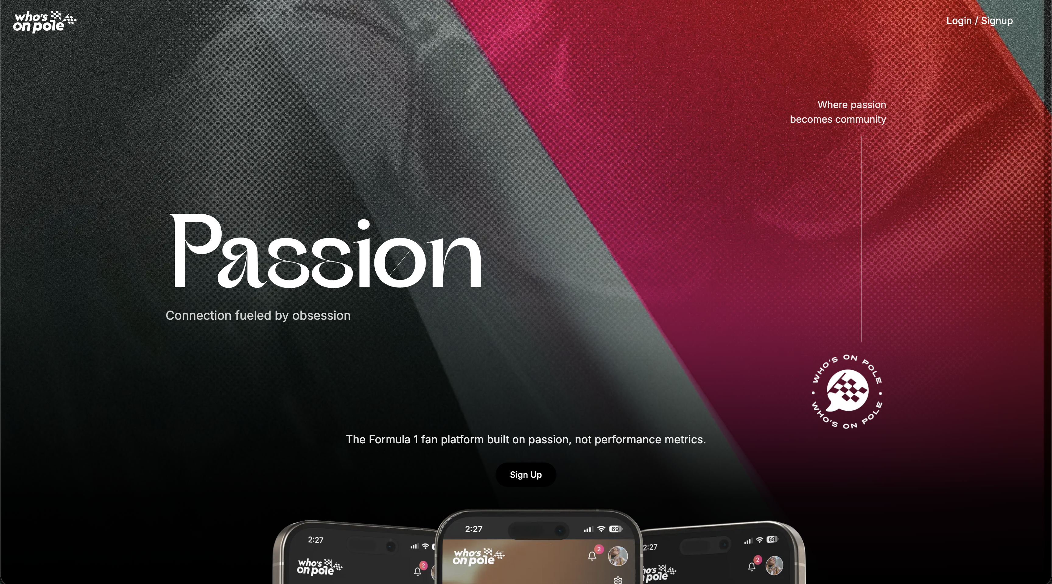 Screenshot of Who's On Pole? F1 Fan Site - www.whosonpole.org